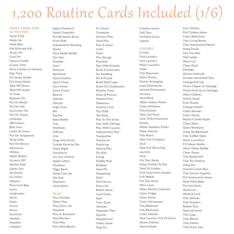 Daily Routine Cards for Kids - Editable Visual Schedule (Printable PDF)