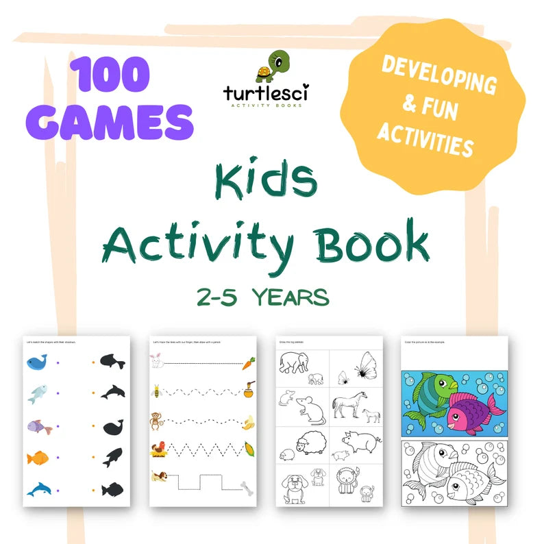 Printable Kids Activity Book - 100 Fun Pages