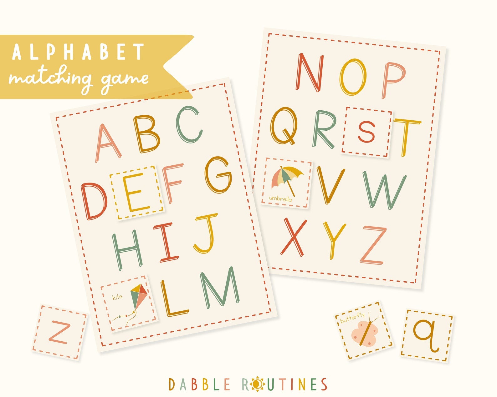 Alphabet Matching Game – Printable