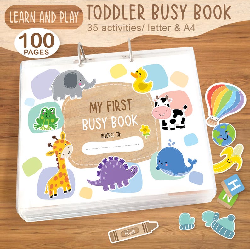 Busy Book Printable for Kids – 100+ Pages of Educational Activities (PDF Download