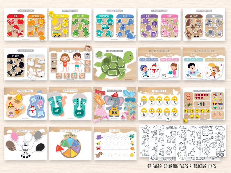 Busy Book Printable for Kids – 100+ Pages of Educational Activities (PDF Download